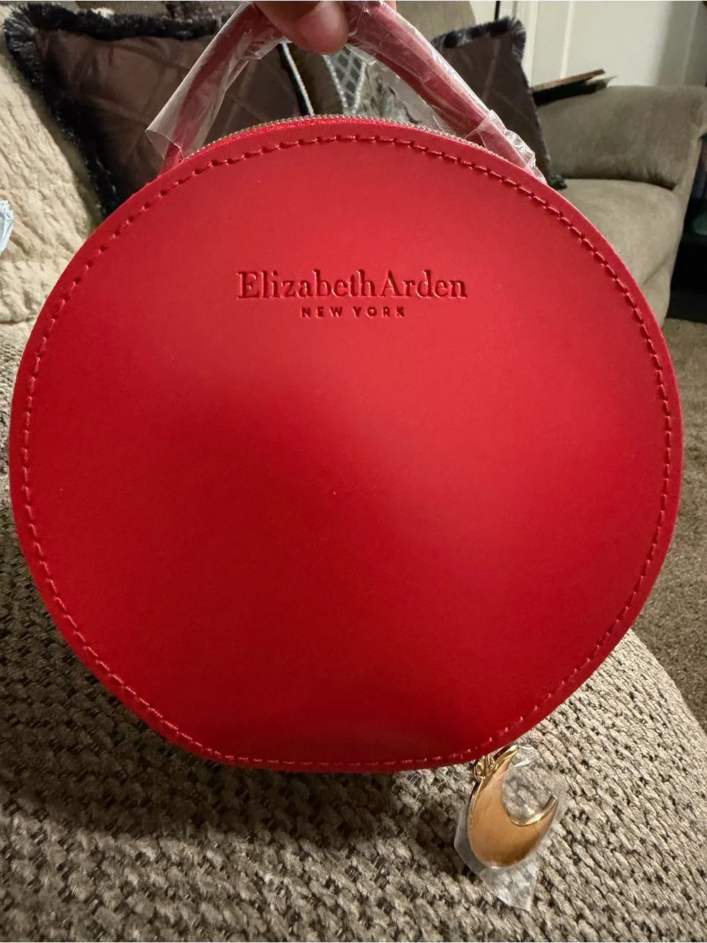 Elizabeth Arden Red Cosmetic Pouch with Embossed Logo